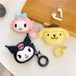 Wholesale Cute Design Cartoon Silicone Cover Skin for Airpod (1 / 2) Charging Case (Black Kitty)